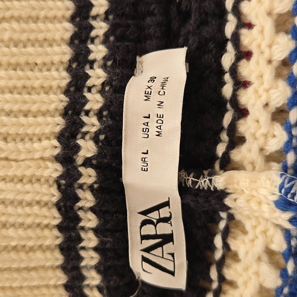 Zara Woven Palazzo Pants Size L - Picture 4 of 5